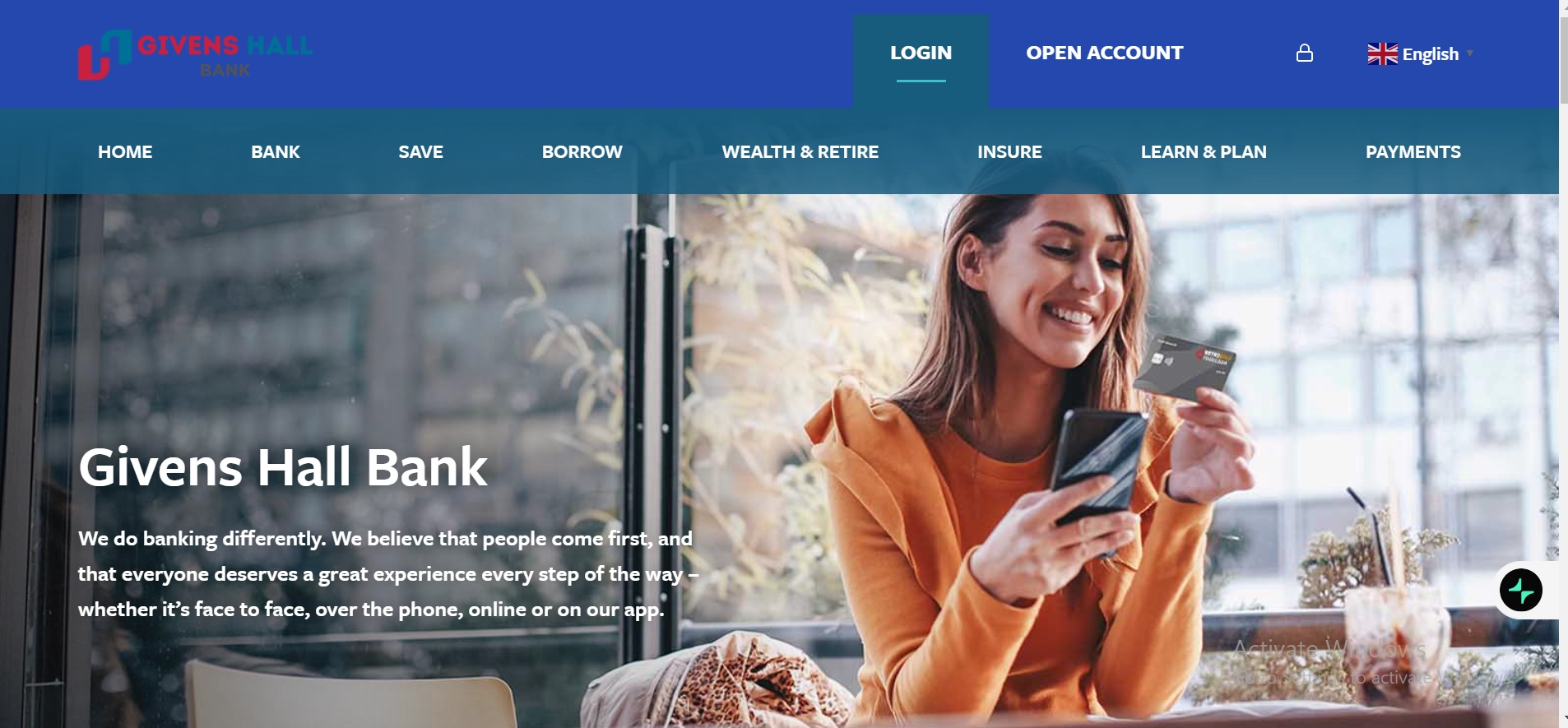 Bank Prime Online Banking Website
